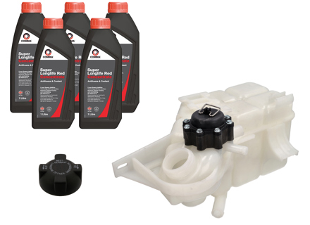 Engine coolant expansion tank kit. Porsche 996 1997 - 2000 - 99610614753, 99610614754, 99610614755, 99610614756