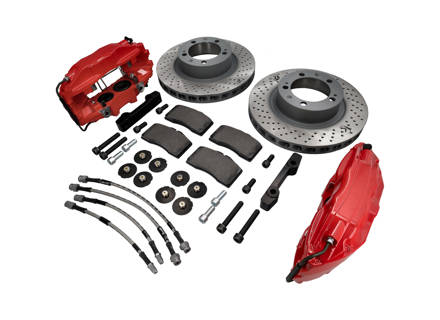 Kit di aggiornamento anteriore per pinza freno e disco 'Big Reds' per Porsche 964 - 96535104300SEB, 96535104300, 96535104400SEB, 96535104400, 3604109302, 801600037, 3604209301, 99335194900BRE, 99335194900, 96535109600, 96535209601, SPR0800-4P, 99907340201 - FVD351964499ALU Kit di aggiornamento anteriore per pinza freno e disco 'Big Reds' per Porsche 964 - 96535104300SEB, 96535104300, 96535104400SEB, 96535104400, 3604109302, 801600037, 3604209301, 99335194900BRE, 99335194900, 96535109600, 96535209601, SPR0800-4P, 99907340201 - FVD351964499ALU
