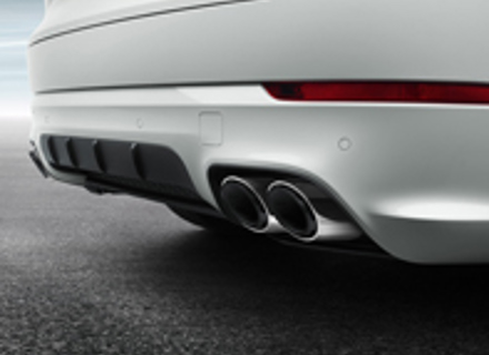Terminali di scarico sportivi, in argento. Porsche 9YA Cayenne Turbo / Turbo S E-Hybrid - 9Y0044201B