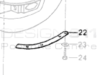 Front bumper retaining strip. Porsche 965 Turbo - 96550503301, 96550503401 Front bumper retaining strip. Porsche 965 Turbo - 96550503301, 96550503401