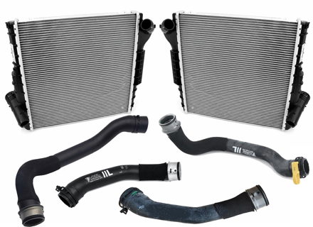 Radiators and pipes replacement kit for 991.2 / 982 Boxster / 982C Cayman - 9P1121251, 9P1121252, 9P1121623, 9P1121624, 9P1121611, 9P1121612, 99951249900, 99610680102