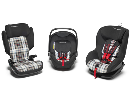 Coprisedili per bambini in Heritage Design - Turbo 50 tartan per i modelli di seggiolini per bambini Porsche - 971044065D, 971044066D, 971044068D