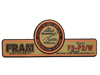 Etiqueta del motor Marco del contenedor del filtro de aceite F3-P2/W. Porsche 356 - 64470101200 - 356234-18