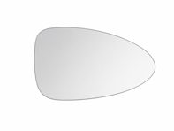 Door mirror glass (Convex), Right for LHD. Porsche 982 Boxster / 982 Cayman - 982857522