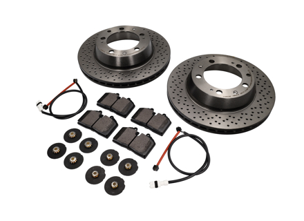 REAR Brake Pads and Brake Disc Package for Porsche 993 C2/4 1994-97 - 99335204102, 99361236501, 96435193903