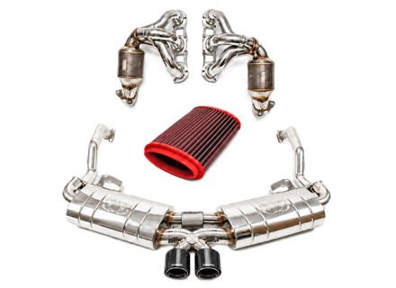 Fabspeed STREET Exhaust Performance Package, Carbon Fiber WITHOUT ECU Upgrade. Porsche 987 Boxster / Cayman (2005-2008) - 98711311200, 98711311204, 98711311205, 98711311100, 98711311104, 98711311105 - FS.POR.987.SHDR, FB416/16, FS.POR.987.MAXC