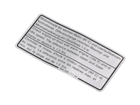 Sticker Engine Oil Level. Porsche 964 / 993 - 96400611100 Sticker Engine Oil Level. Porsche 964 / 993 - 96400611100