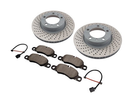 Pacchetto pastiglie freno e dischi freno ANTERIORI. Porsche 981 Boxster S / Cayman S di SHW - 99735140101, 99735140201, 98135193904, 99160916500