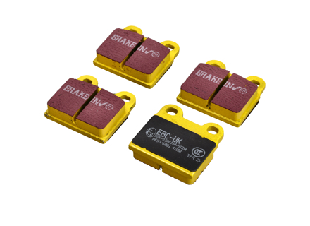 EBC GELBE Bremsbeläge 'Fast Road' hinten. Porsche 911 / 912 / 914 - 91135293901, 91135293902, 91135295004, 91135295006, 91135295007 - DP4105R