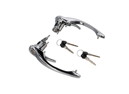 Maniglie delle porte in CROMATO (con serrature e chiavi). Porsche 911 1972-86 - 91153106100, 91153894105, 91153106135, 91153894100, 91153894200, 91153894205, 91153106200, 91153106235 - 1687100710