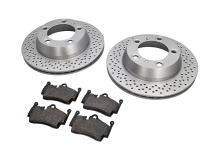 HINTERE Bremsbeläge und Bremsscheibenpaket Porsche 987 Boxster / 987C Cayman - 98735240101, 98735293903 HINTERE Bremsbeläge und Bremsscheibenpaket Porsche 987 Boxster / 987C Cayman - 98735240101, 98735293903