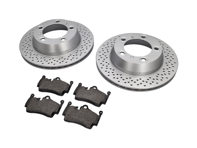 REAR Brake Pads and Brake Disc Package Porsche 987 Boxster / 987C Cayman - 98735240101, 98735293903