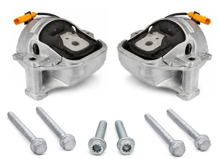 Engine mounts, SET OF 2. Porsche 95B Macan 2.0L - 8R0199381C, PAC199381C, 8R0199381AK, 8R0199381E, 8R0199381C - URO-013671, URO-013672, A4912HY, AVE0694, V10-2647