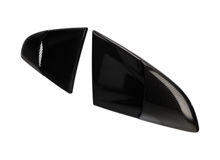 Lüftungsschlitz-Set für hintere Seitenfenster, trockene Kohlefaser. Porsche 718 GT4 RS - 982853990OK1, 982853989OK1 - SRHFAISC