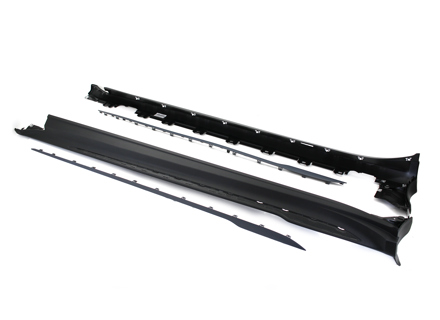 SportDesign zijskirts, gegrond. Porsche Taycan - 9J104480086