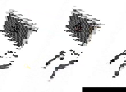 Radiateur central en aluminium pour liquide de refroidissement et durites Porsche 991 GT2RS, 718 GT4, 718 Spyder - 99110613802, 99110613801, 99110603890