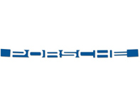 Rear logo 'PORSCHE', sticker in Blue. Porsche 911 72-73 - 91155903500, 91155903503, 91155903501