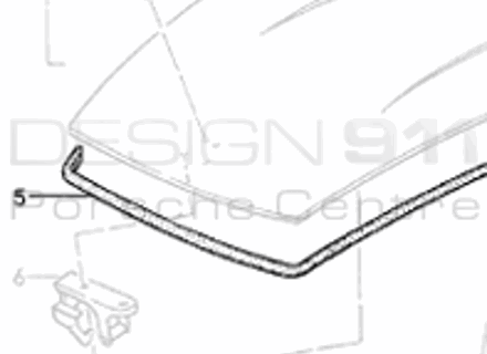 Joint de capot. Porsche 993 Carrera / 993 Turbo - 99350464101