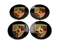 Copricerchi neri (lucidi) con stemma Porsche colorato. Porsche 992/Panamera - 00004460733 Copricerchi neri (lucidi) con stemma Porsche colorato. Porsche 992/Panamera - 00004460733