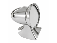 Rétroviseur Aero Bullet en aluminium chromé avec support pour drapeau. Porsche 911 (1975-1988). - 91173101310, 91173101410, 96473190101, 96473190100, 90173111100 - AeroBulletPairChrome_Flag  LHD, AeroBulletPairChrome_Flag  RHD, AeroBulletPairChrome_Flag