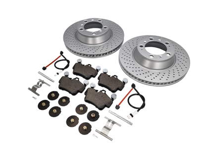 Pack Plaquettes et Disques de Frein ARRIÈRE Porsche 997 Carrera 2S ABS - 99635240502, 99635240602, 99761267602, 99635208600, 99635208602, 95535296000, 99735193907
