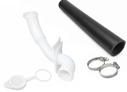 Kit de goulotte de remplissage pour réservoir de lave-glace (conduite à gauche). Porsche 928 - 1978-1992 - 92852817901, 92862817900, PCG18128650