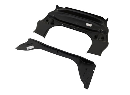 Pianale anteriore / Supporto sospensione e serbatoio carburante / Supporto batteria. Porsche 911 1969-73 - 90150104921, 91150195501