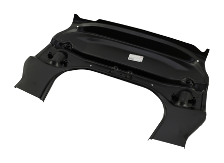 Front floor section with suspension mounts and tow hook. Porsche 911 01/1963-07/1973 - 1683101800, 90150158021, 90150158020, 91150158001, 91150195500, 91150195500GRV - 1683101800
