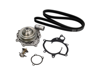 Water Pump, belt and thermostat kit . Porsche 996 Turbo / 996 GT3 - 99610601175, 99610601172, 99610601173, 99610601174, 99610601177, 99610601176