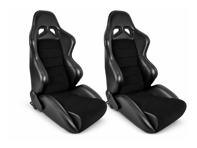 Monza Bucket Seats, Black SET OF 2. Porsche 356 / 911 / 912 1950-89