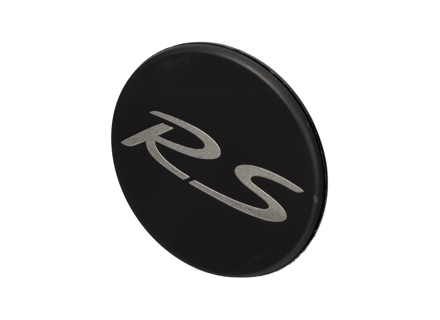 „RS“-Kappenemblem für das mittlere Radschloss, mattschwarz. Porsche 991 GT2 RS / GT3 RS - 9P1601349JOK1, 99136120795 „RS“-Kappenemblem für das mittlere Radschloss, mattschwarz. Porsche 991 GT2 RS / GT3 RS - 9P1601349JOK1, 99136120795