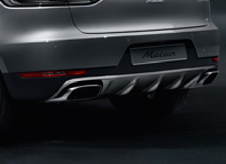 Stainless steel skid plate (rear). Porsche 95B Macan / Macan II - 95B8078376M7, 95B807837A6M7