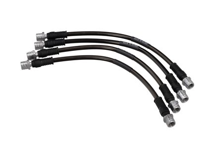 Mangueras de freno de acero inoxidable trenzado (juego de 4) Delanteras y traseras Porsche 987 / 981 / 718 Boxster y Cayman - 99635513903, 98735563701, 99635513901, 99635513902, 99635513900, 98735563700, 99635513904, 98735563107, 99135513701, 9A761177500, 9Y0611775 - DHK482, SPR1000-4P