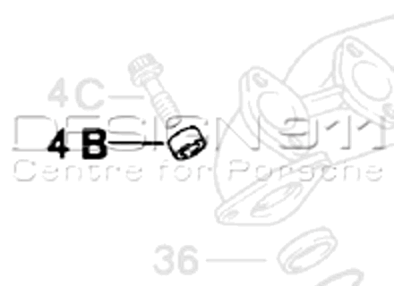 Manchon de collecteur d'échappement. Porsche 924 Turbo/GT - 93112319900 Manchon de collecteur d'échappement. Porsche 924 Turbo/GT - 93112319900