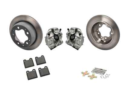 Rear brake caliper, disc and brake pad kit. Porsche 356C 1963-65 - 91135293901, 91135293902, 90135240111, 90135296510, 90135296610, 90135296511, 90135296611