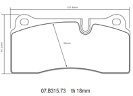 Vervangende remblokset voor Brembo GT Big Brake Kit - 2P19001A, 2P19001A1, 2P19001A2, 2P19001A3, 07B31573, 07.B315.73, 1B1.8016A Vervangende remblokset voor Brembo GT Big Brake Kit - 2P19001A, 2P19001A1, 2P19001A2, 2P19001A3, 07B31573, 07.B315.73, 1B1.8016A