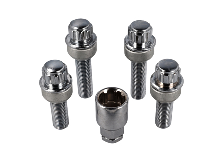 Locking wheel bolt kit (+7mm/+15mm longer). Chrome plated for Porsche - 99736198009, PAF009593, 99136105700, WHT006980C, WHT006980A, 9A700698000 Locking wheel bolt kit (+7mm/+15mm longer). Chrome plated for Porsche - 99736198009, PAF009593, 99136105700, WHT006980C, WHT006980A, 9A700698000