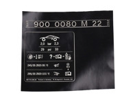 Sticker - Data plate for tyre pressure. Porsche 981 Cayman GT4 2016 - 98170128680, 98170128636 Sticker - Data plate for tyre pressure. Porsche 981 Cayman GT4 2016 - 98170128680, 98170128636