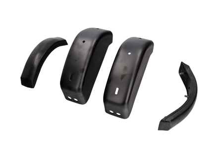 Rear bumper horn / over rider with rubber moulding. Porsche 911/912 1965-73 - 90150503326, 91150503302, 90150590321 - BMP11.1.132