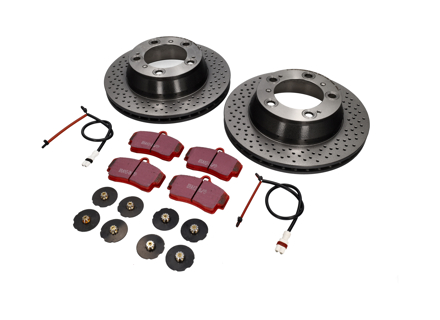 Bremsscheibenpaket mit Sport EBC Bremsbelägen Porsche 997 C2 3.6L - DP31208C, 99635240104BRE, 99635240104, 99661236501, 99635208600, 99635208602