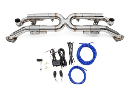 Fabspeed Valved Center Muffler Bypass X-Pipe (Valved Exhaust Only). Porsche 991 Carrera (2012-2016) - 99104420004, 99104420003 - FS.POR.991.CMBXV