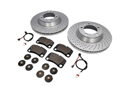 HINTERE Bremsbeläge und Bremsscheibenpaket Porsche 997 3.6L C4 - 99735294904, 99761275402, 99635208600, 99635208602, 99635240502, 99635240602