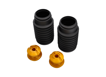 Stoßdämpfer-Anschlagpuffer und Staubschutz. M030 / C4S / IX73 / IX74 Porsche 996 - 58760SET, 99633310503, 99333310701