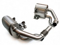 Secondary Sports Exhaust Boxes DesignTek for Porsche 991.1 - 126343-01, 99111132101, 99111132103, 99111132501, 99111132503, 99111132502, 99111132201, 99111132203, 99111132601, 99111132603, 99111132602