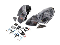 Headlamp Clear and HID Kit Porsche 986 Boxster / 996 - 98663113221, 98663113121, 99663104502, 99663104602, HIDH7PRO6K