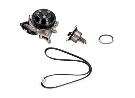 Water pump with housing, belt & thermostat kit. Porsche 991.2 Carrera / 992.1 Carrera / 2S / 4S / turbo / 992.2 Carrera 2 - 9A712168800, 0PB121688, 9A110655900, 9A110622603, 9A110622602, 9A712111000, 0PB121110A, 0PB903137A, 9A110221800, 0PB903137G, 0PB121010D, 0PB121010, 0PB121010A, 9A210603974, 9A210603973, 9A210603972, 9A210603971, 9A210603970