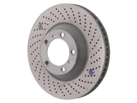 Brake disc rotor, Front, drilled-dimpled monoblock, 350x34mm. Porsche 997 I422 - 99735140502, 99735140602 - PFL30905, PFR31005 Brake disc rotor, Front, drilled-dimpled monoblock, 350x34mm. Porsche 997 I422 - 99735140502, 99735140602 - PFL30905, PFR31005