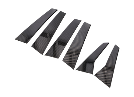 Door pillar trim cover set Carbon Fibre. Porsche 95B.1 Macan 2014-18 - 95B853317C, 95B853318C, 95B853351C, 95B853352C, 95B853589C, 95B853590C - E436 GLOSS, E436 MATTE