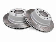 Remschijf achter, geperforeerd (set van twee). Porsche 911 / 930 - 90135204114 - 901 352 041 14 rd