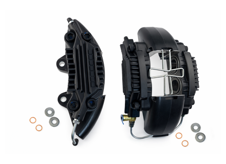 Vorderer Bremssattelsatz aus Aluminium. Porsche 911 (930) Turbo 1974–89 - 93035109103, 93035109203 - BRK11.2.118